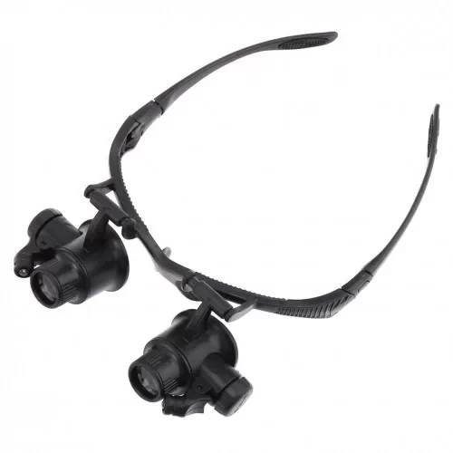 Gözlük Modeli 10x 15x 20x 25x Lens,2led Işıklı,büyüteç - Resim 4