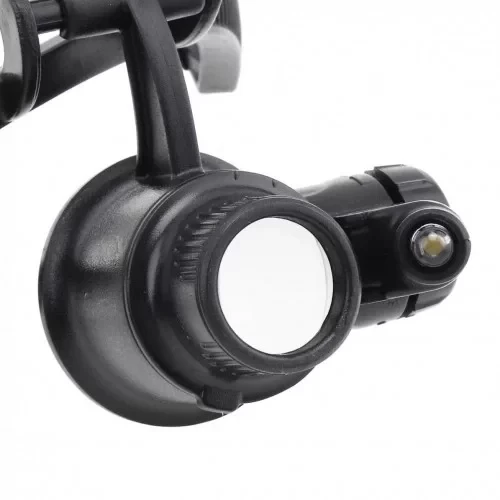 Gözlük Modeli 10x 15x 20x 25x Lens,2led Işıklı,büyüteç - Resim 3