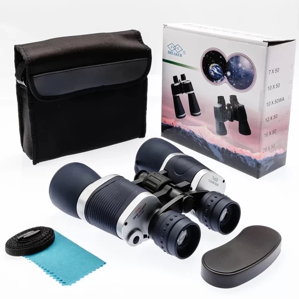 Breaker 7x50 Güneş Filtreli Profesyonel El Dürbünü 1000m/56m – Mavi ürün görseli