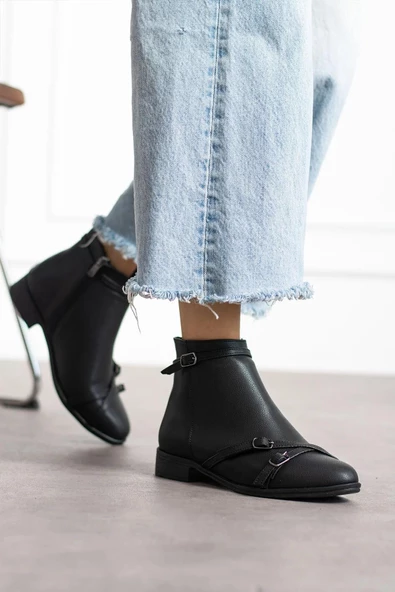 Fort 4272 Rahat Esnek Toka Detaylı Sıcak Astar Kadın Bot - Resim 2