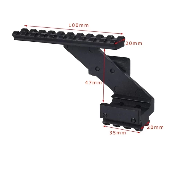 Kapsamı Ray Montajı 22mm Picatinny Üst Alt Ray - 6