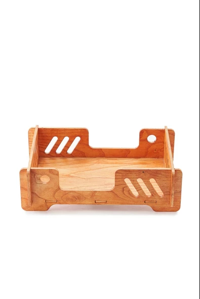 ED PET DİZAYN Bilbao Kedi Köpek Yatağı 30x50 Ceviz Renk.10 mm Kontroplak Şık Tasarım - 3