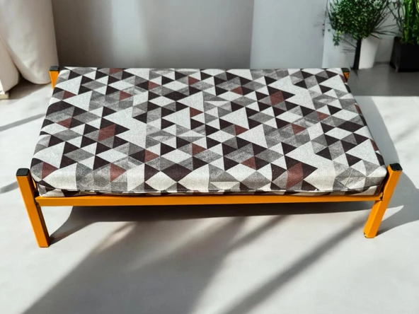 ED PET DİZAYN İronbed 30x50 Kedi Köpek Yatağı Turuncu. Ergonomik Tasarım Minderi Ile Beraber - 2