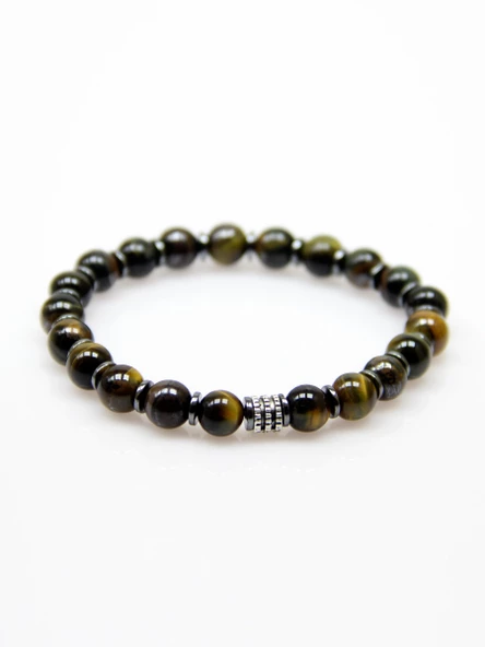 Doğal Taş Kaplangözü Hematit Doğal Taşlı Bileklik edbkg - Resim 5