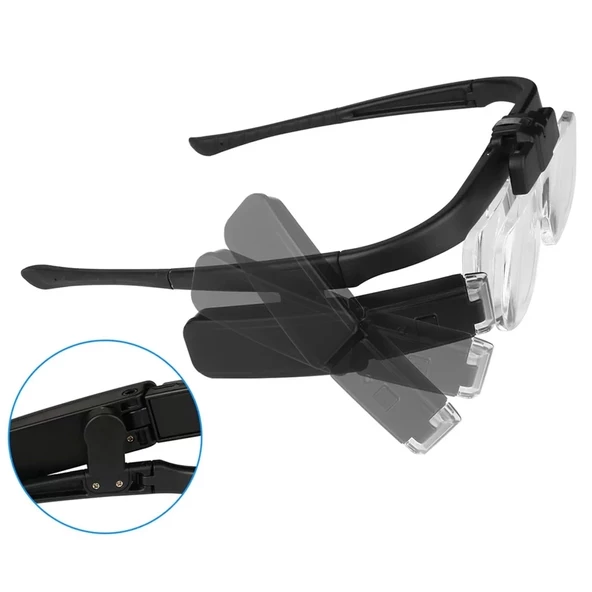 Şarjlı Gözlük Tip Büyüteç Mercek Lup Lensleriyle Taşıma Çantalı 11642dc - 4