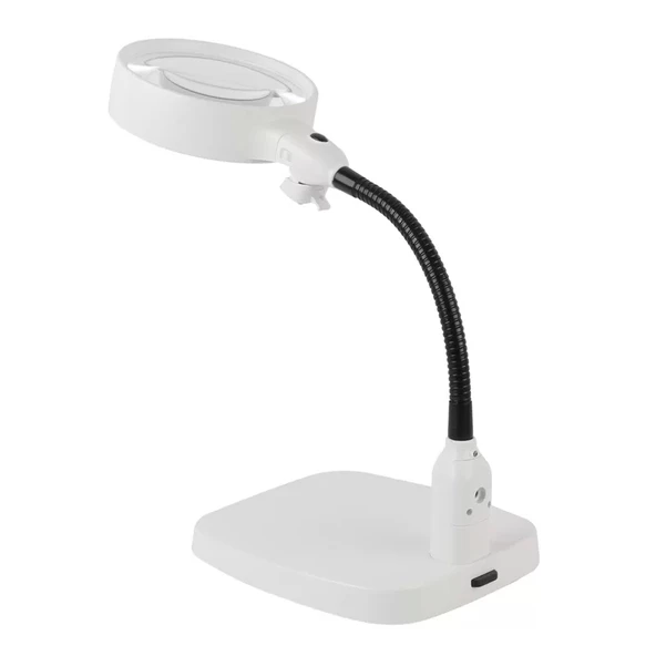 Masaüstü 10x Led Işıklı Büyüteç Okuma El Sanatları Onarım Büyüteç 7765 - 6