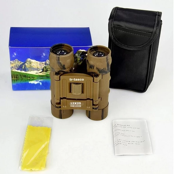 Trtasco 12x25 El Dürbünü 1000m/56m  Geniş Görüş Alanlı Kamuflaj ürün görseli