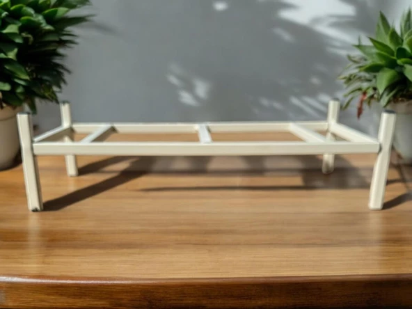 ED PET DİZAYN İronbed 30x50 Kedi Köpek Yatağı Beyaz. Ergonomik Tasarım Minderi Ile Beraber - 4