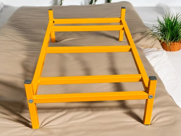 ED PET DİZAYN İronbed 30x50 Kedi Köpek Yatağı Turuncu. Ergonomik Tasarım Minderi Ile Beraber - 5