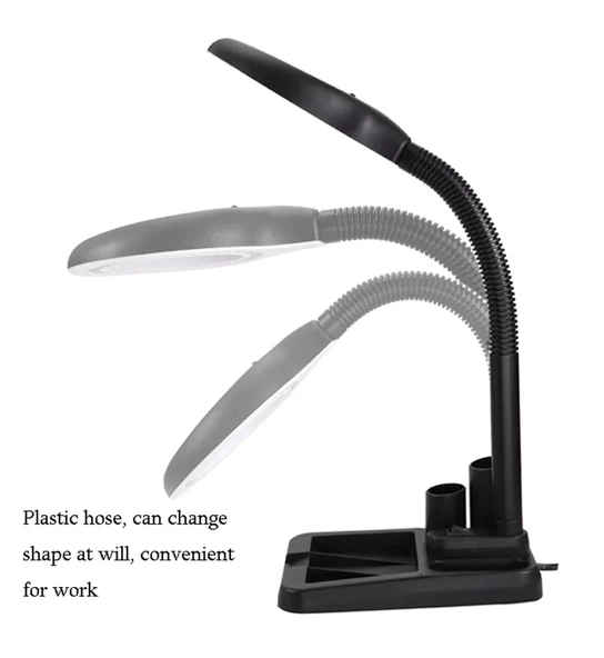 Esnek 5x /10x,40 Led Işıklı Büyüteç ,lamba  Büyüteç Okuma, Çalışma Lehim Masa Lambası A808 - Resim 5