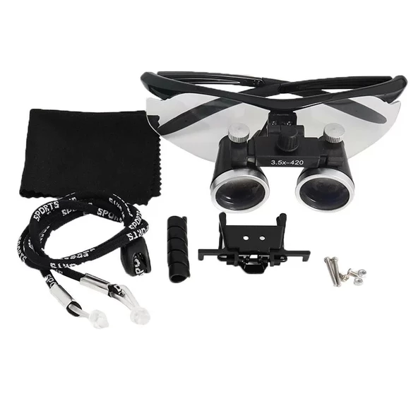 3.5x420mm  Diş Cerrahi Gözlük Lens Büyüteç,taşıma Çantalı - 2