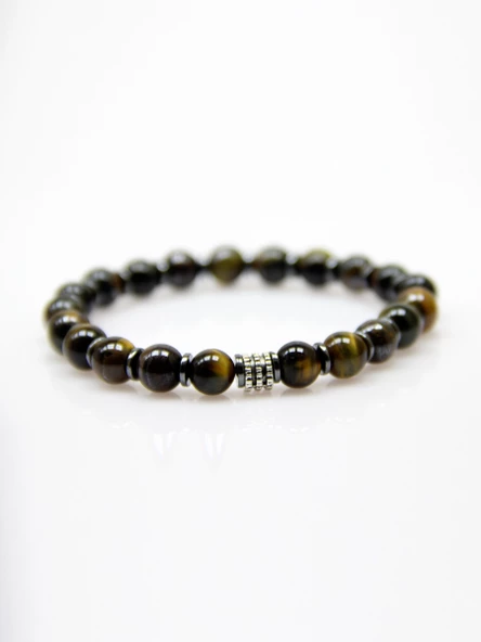 Doğal Taş Kaplangözü Hematit Doğal Taşlı Bileklik edbkg - Resim 3