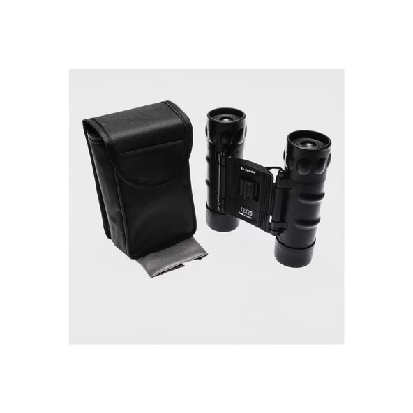 Trtasco 12x25 El Dürbünü 1000m/56m  Geniş Görüş Alanlı Siyah ürün görseli