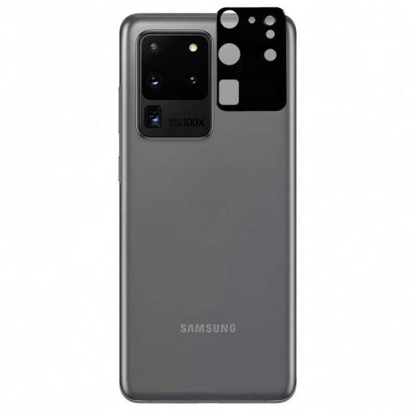 Ceponya Galaxy S20 Ultra 3D Kamera Lens Koruyucu Temperli Cam