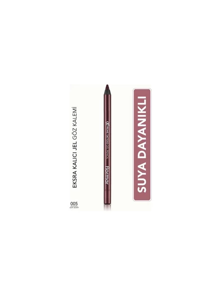 Flormar Mat Kalıcı Göz Kalemi (BORDO) - Extreme Tattoo Gel Pencil - 005 Very Berry