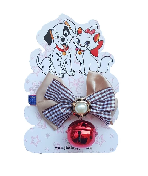 Kedi & Küçük Irk Köpek Çıngıraklı Papyon Boyun Tasması - 4