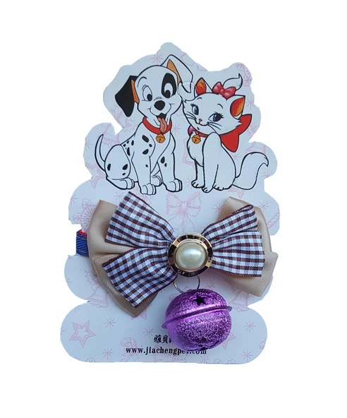 Kedi & Küçük Irk Köpek Çıngıraklı Papyon Boyun Tasması - 2
