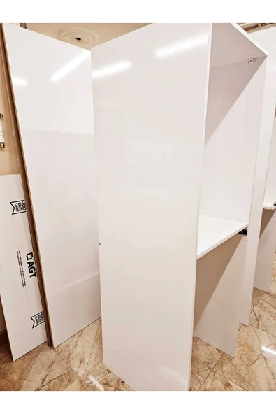 Lavanta Mobilya İmalat Altun Mdf Beyaz Çamaşır Makinesi Ve Kurutma Makinesi Dolabı - 4