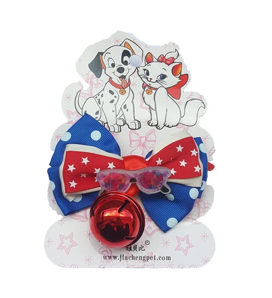 Kedi & Küçük Irk Köpek Çıngıraklı Papyon Boyun Tasması - 5