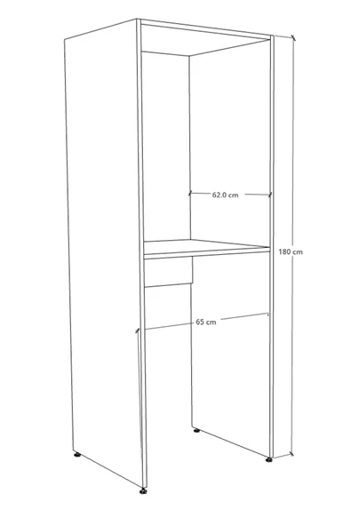 Lavanta Mobilya İmalat Altun Mdf Beyaz Çamaşır Makinesi Ve Kurutma Makinesi Dolabı - 7