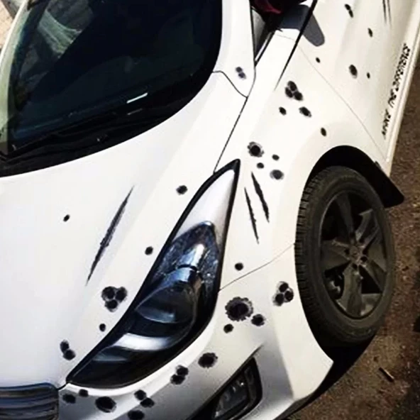 Araç Sticker Mermi Ve Oto Sticker Yara Şeklinde 3d - 3