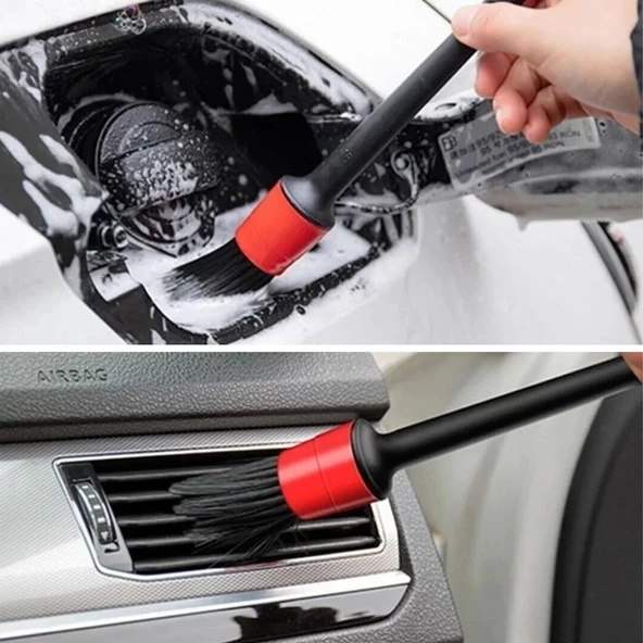 5 Parça Araç Detaylı Temizlik Fırçası İç Dış Motor Temizlik Fırça Seti - 4