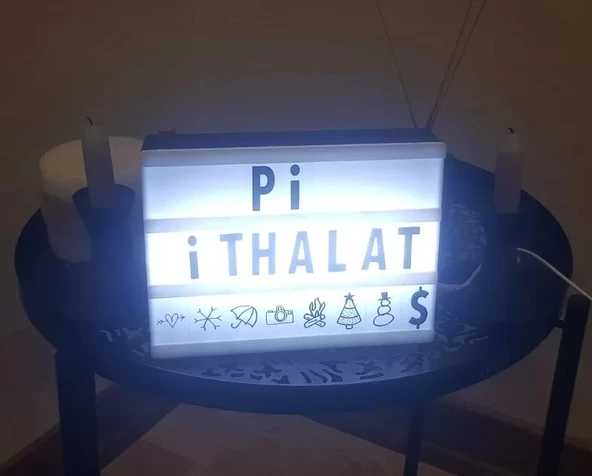 Cinematic Harflerle Işıklı Mesaj Veren Light Box Led Pano A4 - 2