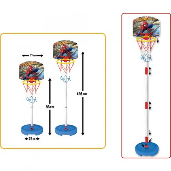Spiderman Küçük Ayaklı Basketbol Pota 03653 - Resim 4
