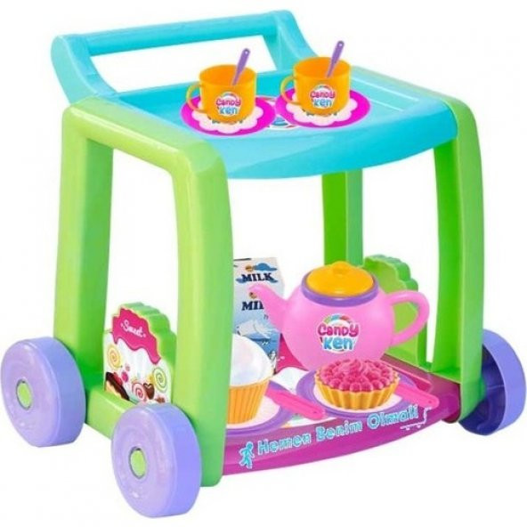 Candy Çay Servis Arabası 14 Parça 03354