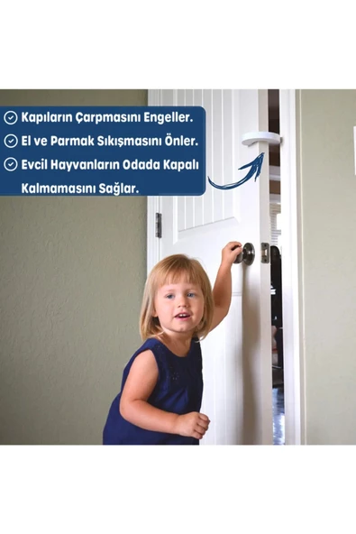 4 Adet Sünger Kapı Durdurucu Bebek Güvenliği koruyucu - 6
