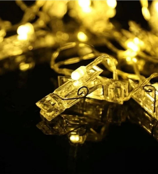 Işıklı Mandallı Fotoğraf Albümü 5m - 30 Led - 3