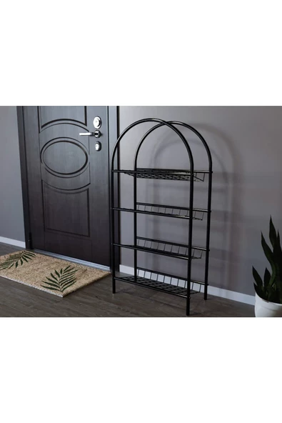 ED PET DİZAYN 3 Raflı Dekoratif Çok Amaçlı Metal Ayakkabılık - Resim 3