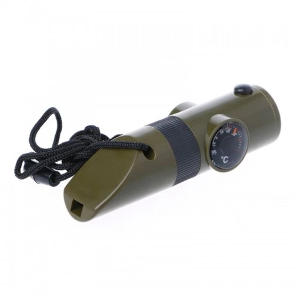 Çok Fonksiyonlu Askeridüdük Pusula Termometre Ile Led Işık - 2