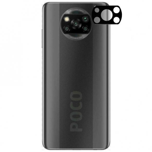 Ceponya Xiaomi Poco X3 3D Kamera Lens Koruyucu Temperli Cam