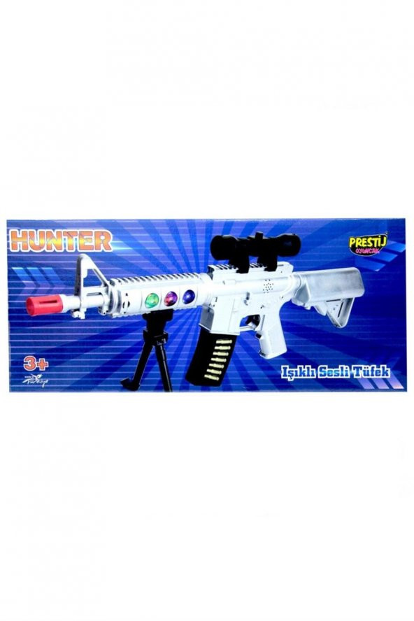Prestij Oyuncak  Kutulu Pilli Sesli Işıklı Hunter Oyuncak Silah - 2