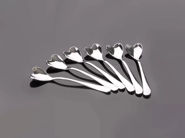 Dondurma Kaşığı - Kalpli (6adet) - 2