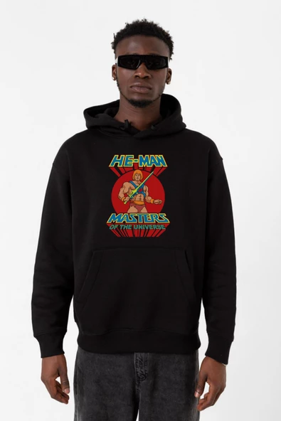 He Man Masters Of The Universe Siyah Erkek 3ip Kapşonlu Sweatshirt