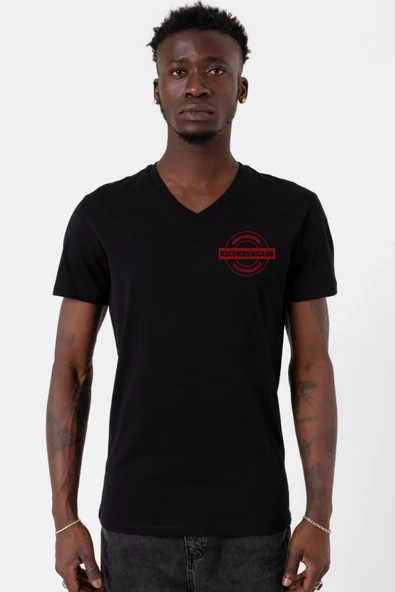 John Wick Continental Excommunicado Siyah Erkek V yaka Tshirt - 2