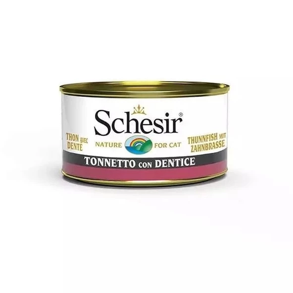 Schesir Ton Balıklı ve Sinarit Balıklı Jöleli Konserve Yetişkin Kedi Maması 85 Gr - 2