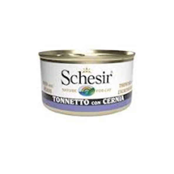Schesir Ton Balıklı ve Orfoz Balıklı Jöleli Konserve Yetişkin Kedi Maması 85 Gr - 2