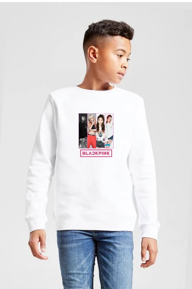 Black Pink Band Beyaz Çocuk 2ip Sweatshirt - 2