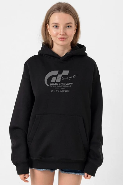 Gran Turismo Concept Siyah Kadın 3ip Kapşonlu