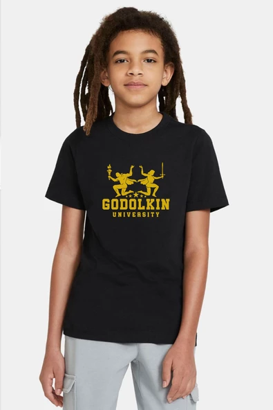 Gen V Godolkin University Logo Siyah Çocuk Tshirt ürün görseli