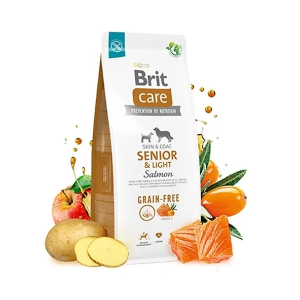 Brit Care Senior Light Tahılsız Somonlu Yaşlı Diyet Köpek Maması 3 Kg - 2