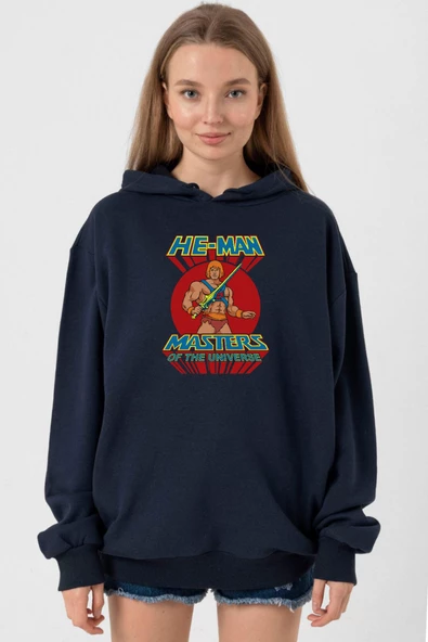 He Man Masters Of The Universe Lacivert Kadın 3ip Kapşonlu ürün görseli
