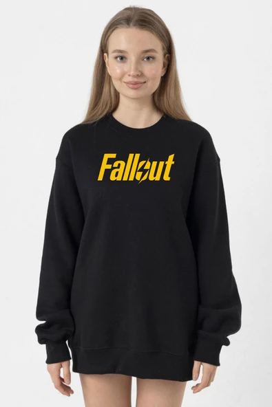Fallout Lettern Siyah Kadın 2ip Sweatshirt ürün görseli