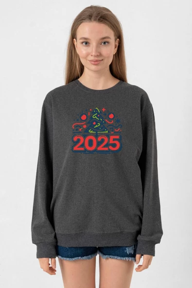 Happy New Year 2025 Essential Füme Kadın 2ip Sweatshirt ürün görseli