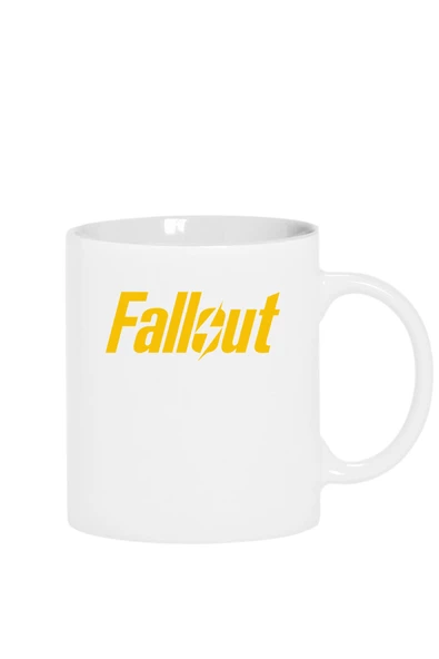 Fallout Lettern Beyaz Kupa Bardak