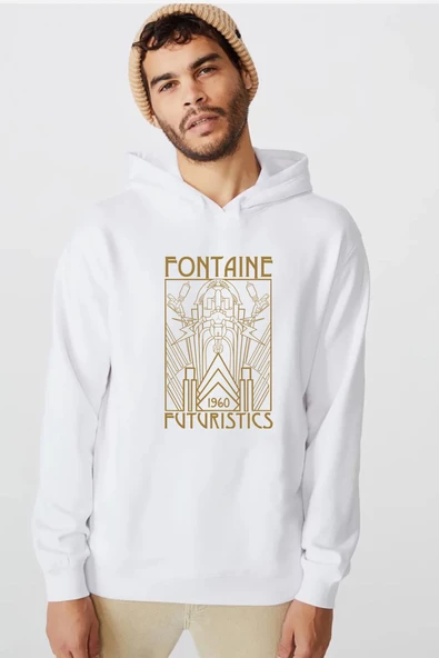 Bioshock Fontaine Futuristics Beyaz Erkek 3ip Kapşonlu  Sweatshirt ürün görseli
