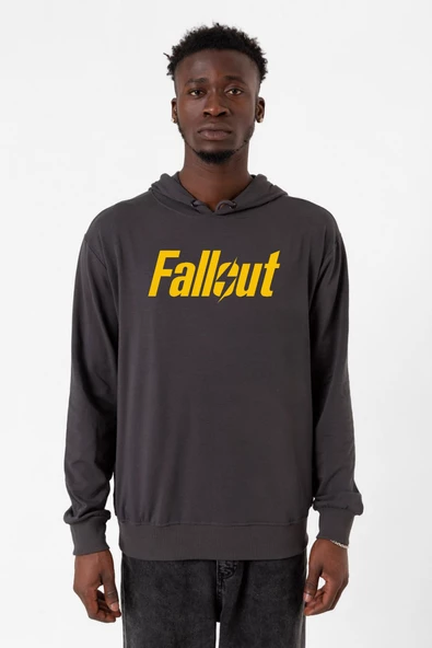 Fallout Lettern Füme Erkek 2ip Kapşonlu